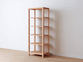 Bücherregal-Holz-72×32×181 cm-Natur-offenes Standregal fürs Arbeitszimmer