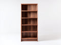 Bücherregal-Holz-82×32×182 cm-Dunkelbraun-hohes geschlossenes Rückwanddesign fürs Arbeitszimmer