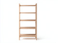 Bücherregal aus Holz 78×32×180 cm – Naturbraun – freistehend mit 5 Ablagen fürs Arbeitszimmer