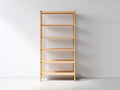 Bücherregal aus Holz 78×32×180 cm Naturholz für Arbeitszimmer – offenes Hochregal