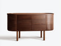 Sideboard-Holz-180×48×82 cm-Dunkelbraun-abgerundetes Design fürs Wohnzimmer