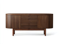 Sideboard aus Holz 180×48×82 cm Dunkelbraun für Wohnzimmer – 2 Türen und 4 Schubladen