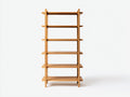 Bücherregal-Holz-92×36×184 cm-Eiche warm-sechs seitlich auskragende Ebenen